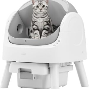 Automatic Self-Cleaning Cat Litter Box for Multiple Cats | Open-Top Design with Integrated Safety Protection & Ultra-Quiet Operation