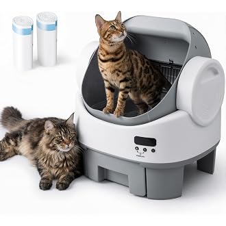 Automatic Self-Cleaning Cat Litter Box for Multiple Cats | Open-Top Design with Integrated Safety Protection & Ultra-Quiet Operation