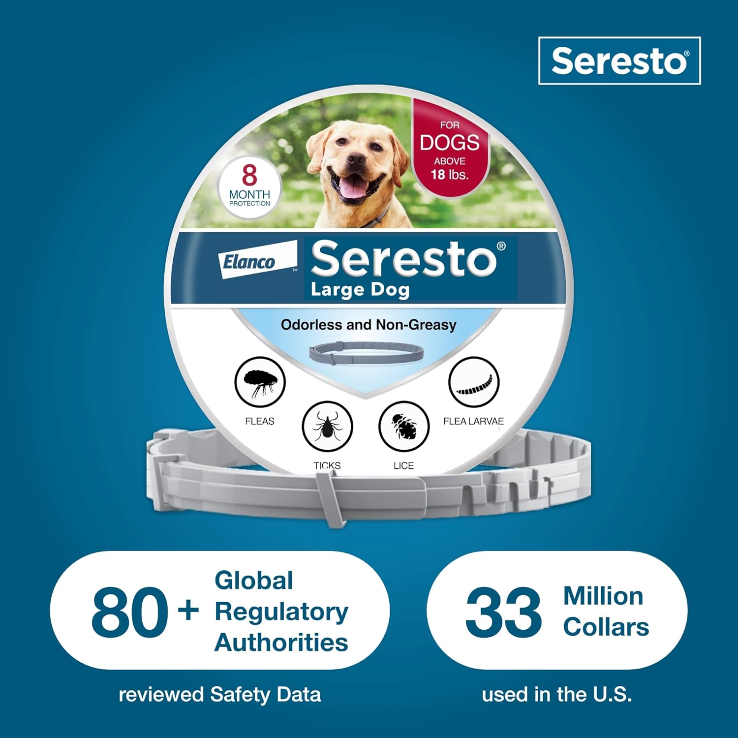 71OWmzGxlFL._AC_SL1500_-1.jpg Seresto Flea & Tick Prevention Collar for Large Dogs | 8-Month Protection | Vet-Recommended