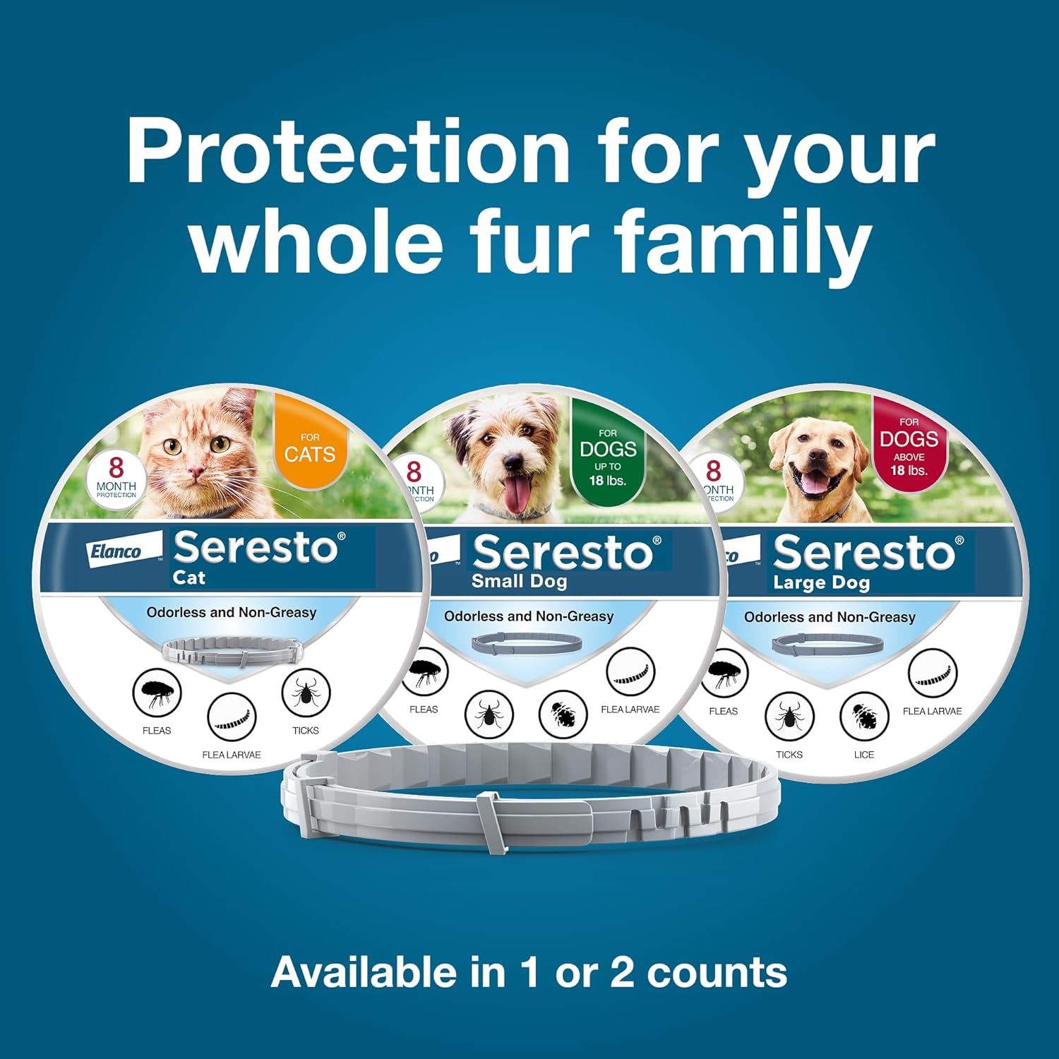 81BupJKeZxL._AC_SL1500_-1.jpg Seresto Flea & Tick Prevention Collar for Large Dogs | 8-Month Protection | Vet-Recommended