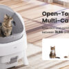 Automatic Self-Cleaning Cat Litter Box for Multiple Cats | Open-Top Design with Integrated Safety Protection & Ultra-Quiet Operation