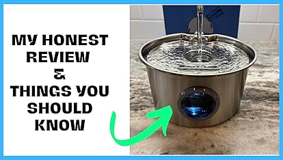 Stainless Steel Cat Water Fountain | 74 oz (2.2L) Automatic Pet Water Fountain with 6 Filters & 6 Pump Sponges | Ultra-Quiet Water Dispenser for Cats & Small Dogs