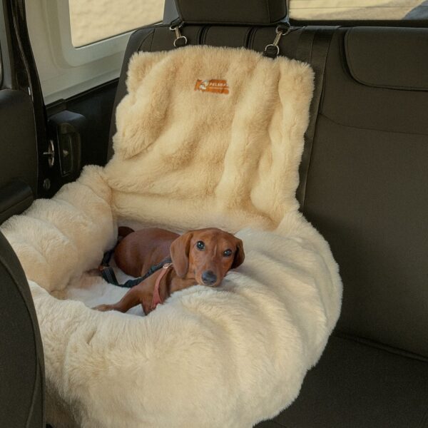 Luxury Dog Car Bed | Washable Travel Car Seat Bed for Dogs